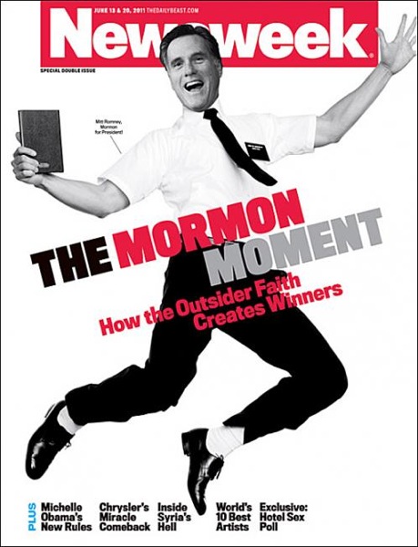 newsweek romney cover. Romney Mormon Newsweek cover